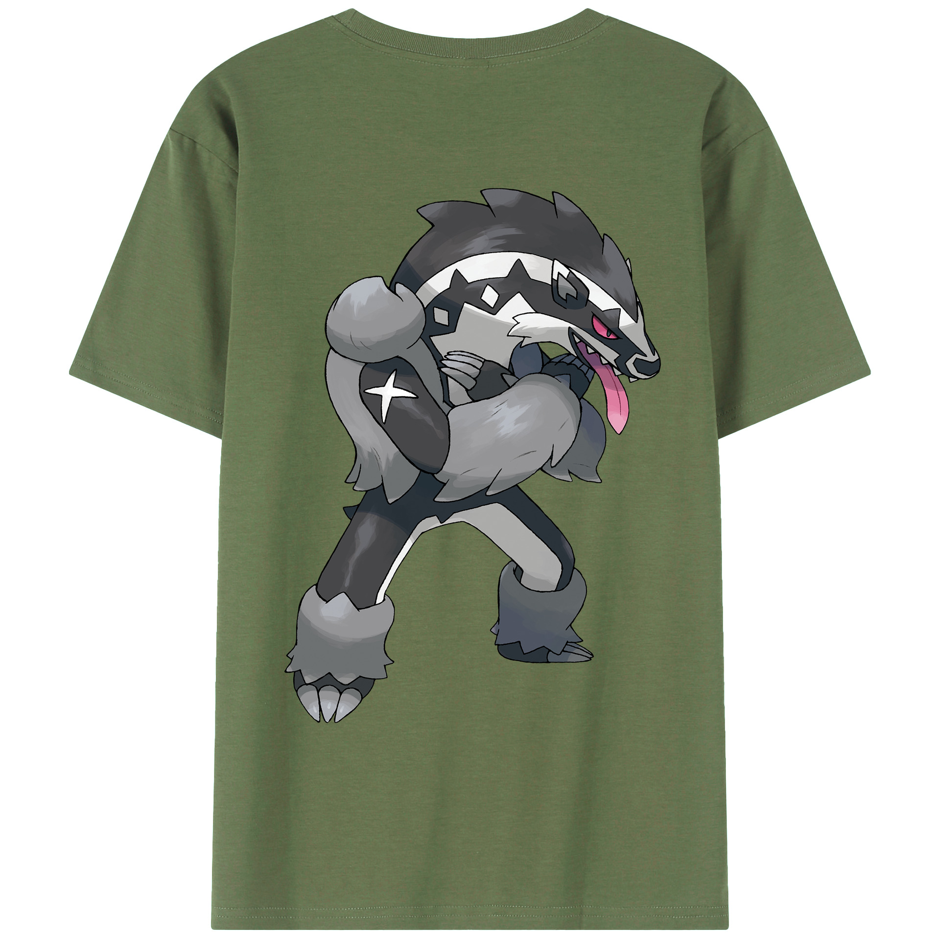 （画像用） ポケットモンスター Pokémon 綿100％ メンズ半袖Tシャツ（バックプリント） 通気性